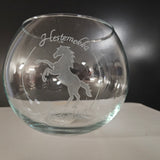 Glas gravring - Model Hestemekka