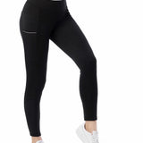 Equitheme rideleggings Brigitte med et fuldsæde silikone - Sort