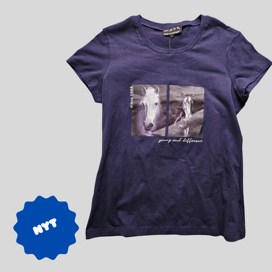 HKM t-shirt med print - NAVY