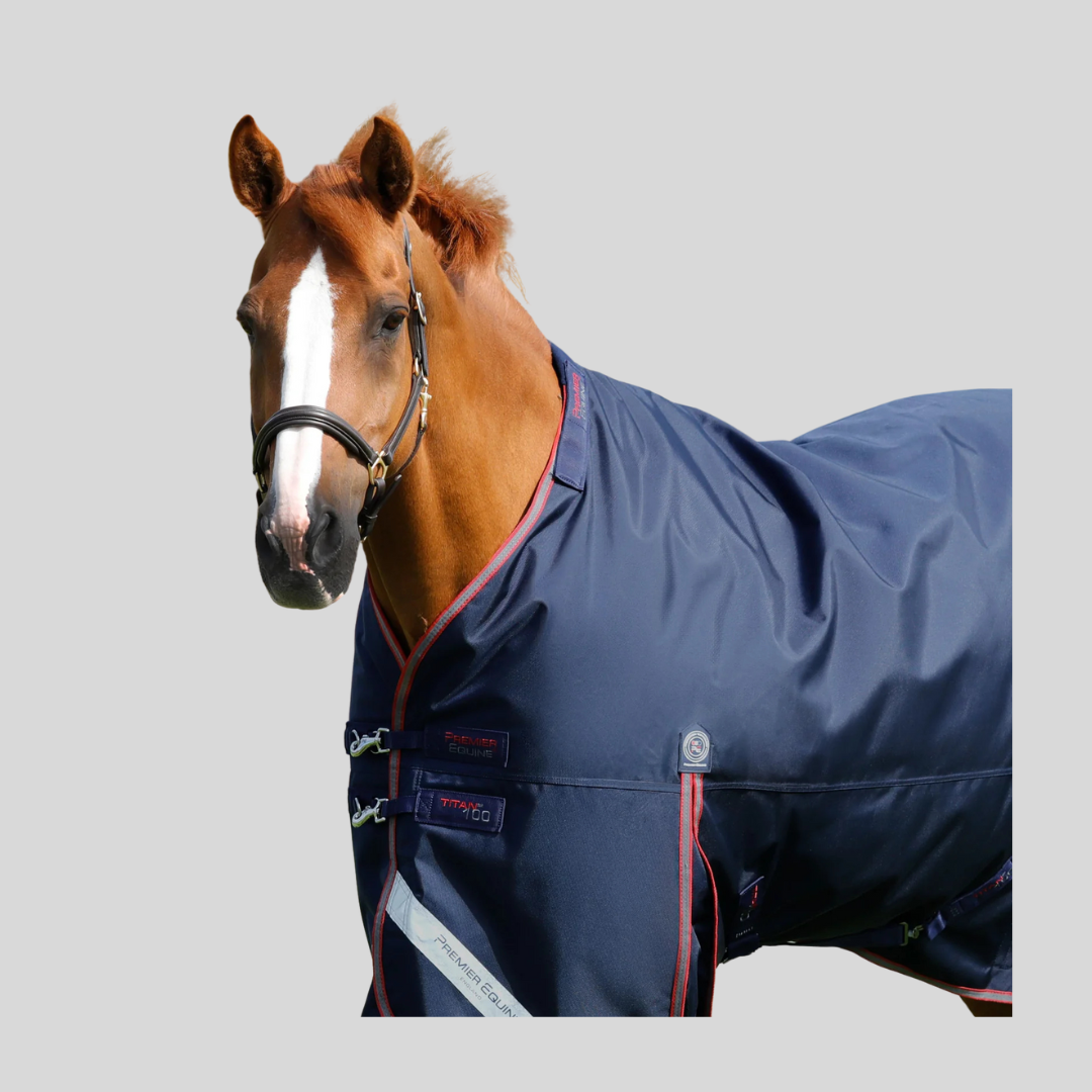 Premier Equine TITAN Turn out 100g PONY model uden hals i NAVY