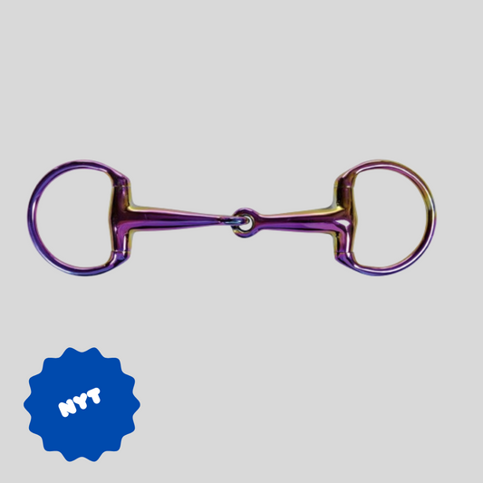 HKM EGGBUTT SNAFFLE 18MM RAINBOW STAINLESS STEEL